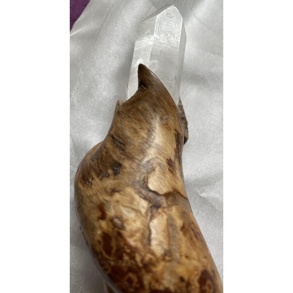 Wizard wand hand made of Texas sassafras wood and an Arkansas mined crystal - Picture 10 of 14